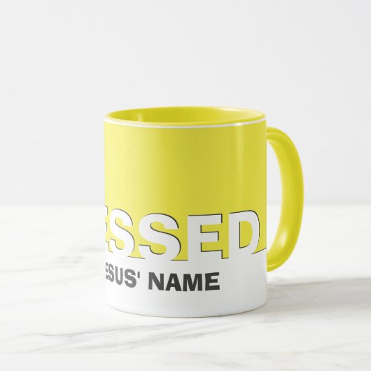 Mug Jaune BLESSEE Christian (Devant droit)