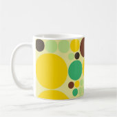 Mug Jaune, Bleu, Brown Motif Pois (Gauche)