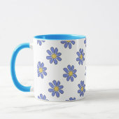 Mug Jaune bleu romantique graphique floral (Gauche)