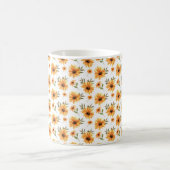 Mug Jaune Botanique Tournesol Vert Cadeau (Centre)