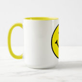 Mug Jaune brillant et joyeux visage souriant (Gauche)