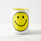 Mug Jaune brillant et joyeux visage souriant (Centre)