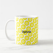 Mug Jaune Citron Blanc Nom Personnalisé Couleur Cadeau (Gauche)