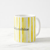 Mug Jaune Citron Rayures Blanches (Devant droit)