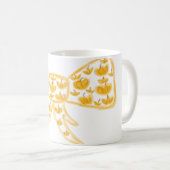 Mug Jaune citrouille arc heureux Halloween ajouter le (Devant droit)