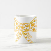Mug Jaune citrouille arc heureux Halloween ajouter le (Centre)