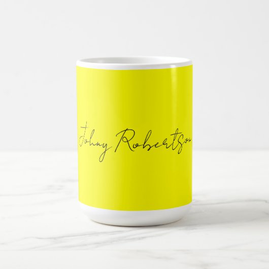 Mug Jaune Clair Élégant Professionnel Moderne (Centre)