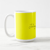 Mug Jaune Clair Élégant Professionnel Moderne (Gauche)