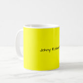 Mug Jaune Clair Élégant Professionnel Moderne (Devant gauche)