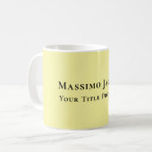 Mug Jaune clair uni élégant professionnel moderne (Devant gauche)