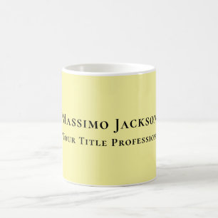 Mug Jaune clair uni élégant professionnel moderne