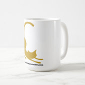 Mug Jaune commun de logo de chats (Devant droit)