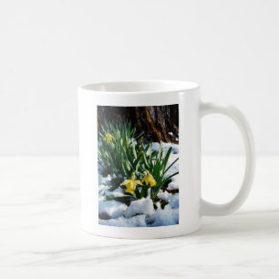 Mug Jaune Daffodils fleurs dans la neige
