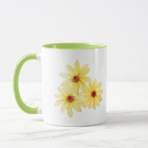Mug Jaune dahlia fleurs d'été