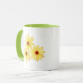 Mug Jaune dahlia fleurs d'été (Devant gauche)