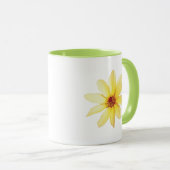Mug Jaune dahlia fleurs d'été (Devant droit)