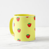 Mug Jaune de fraises (Devant gauche)