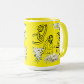 Mug Jaune de magie de vœu sans fin (Devant droit)