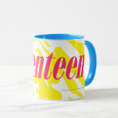 Mug Jaune de zèbre (Devant droit)