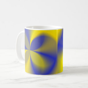 Mug Jaune et Bleu Quatre Feuilles