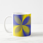 Mug Jaune et Bleu Quatre Feuilles (Gauche)