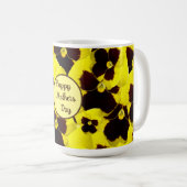 Mug Jaune Et Brown Fête Des Mères, (Devant droit)