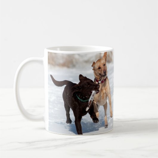 Mug Jaune et chocolat labrador retriever (Gauche)