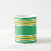 Mug Jaune et Jersey vert rayé Couleurs personnalisées (Centre)