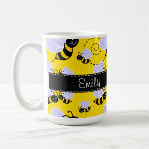Mug Jaune et noir gaffez l'abeille