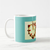 Mug Jaune et Turquoise Colorful Mère's Day Coeur (Gauche)