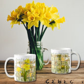 Mug Jaune Et Vert Daffodique Citations De Fleurs Du No
