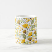 Mug Jaune et vert Motif décoratif Floral Design (Centre)