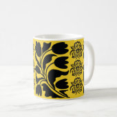 Mug jaune floral et botanique (Devant droit)