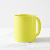 Mug jaune fluorescent néon couleur vive citron (Devant droit)