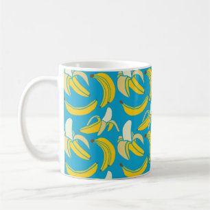 Mug jaune frais banane tropicale sans soudure patte
