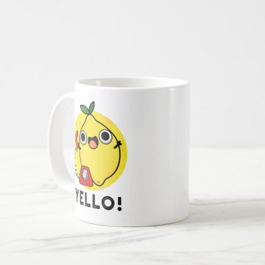 Mug Jaune Funny Pun de citron jaune (Devant gauche)