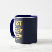 Mug Jaune Gardez Jésus d'abord (Devant gauche)