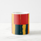 Mug jaune géométrique rouge et noir (Centre)
