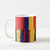 Mug jaune géométrique rouge et noir (Gauche)