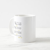 Mug Jaune inspiré du vers | de bible du 1:16 % pipe% (Devant gauche)