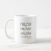 Mug Jaune inspiré du vers | de bible du 1:16 % pipe% (Gauche)