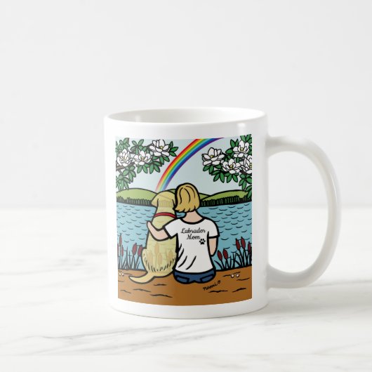 Mug Jaune Labrador Angel et maman Blonde S (Droite)