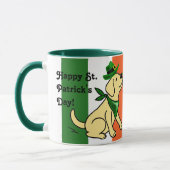 Mug Jaune Labrador du jour de St Patrick (Gauche)