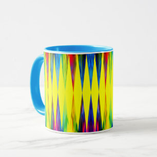 Mug [Jaune lumineux géométrique de harlequin de fies