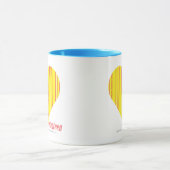 Mug Jaune mince 3 de rayures (Centre)