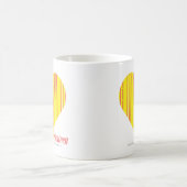 Mug Jaune mince 3 de rayures (Centre)