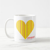 Mug Jaune mince 3 de rayures (Gauche)