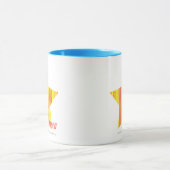 Mug Jaune mince 4 de rayures (Centre)