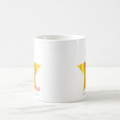 Mug Jaune mince 4 de rayures (Centre)