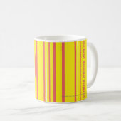 Mug Jaune mince de rayures (Devant droit)